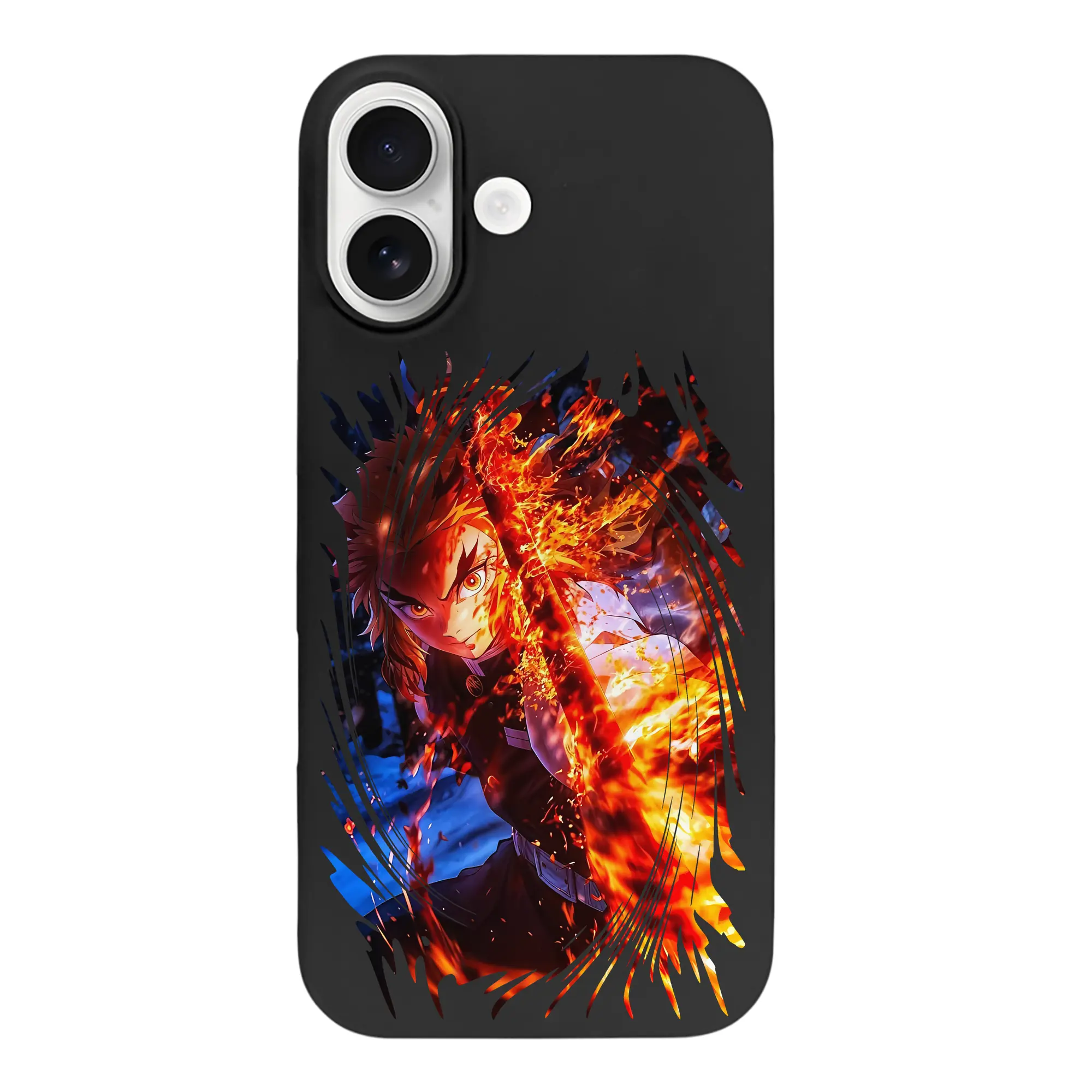 鬼滅の刃 グッズ,煉獄 杏寿郎 - iPhone 17 シリーズ シリコンケース 薄型 耐衝撃 指紋防止 ソフトタッチカバー 精密フィット 傷防止 保護ケース iPhone 17/17 Air/17 Pro/17 Pro Max 対応